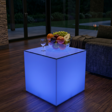 Светящийся стол Cubo 50 RGB Accum (стекло в комплекте)