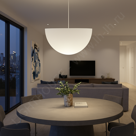 Подвесная светящаяся полусфера Halfmoon 50 см 220V White